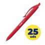 Milan Bolígrafo P1 Touch Retráctil Rojo (Set de 25)
